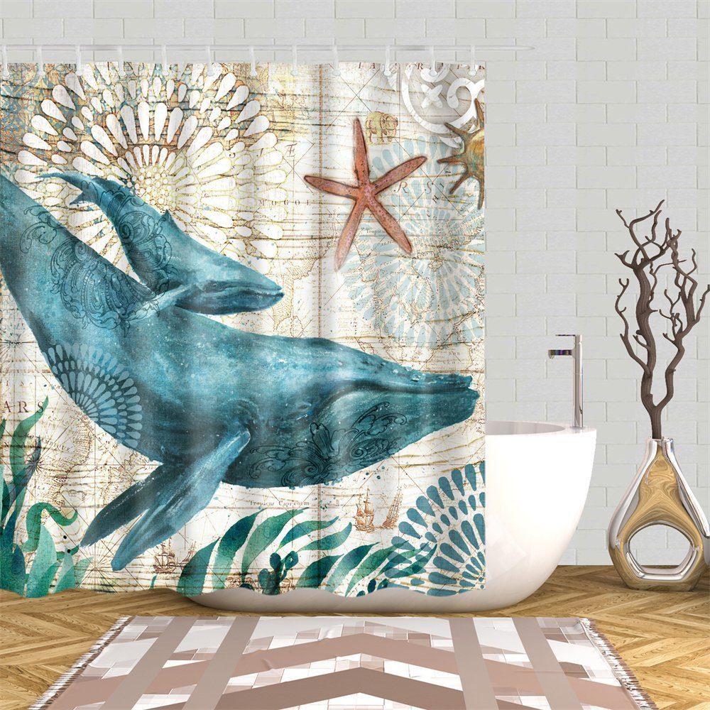 BYSURE Duschvorhang Breite 180 cm (1-tlg), für Badewanne mit 12 Haken günstig online kaufen