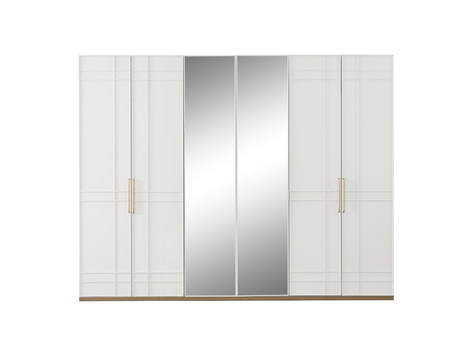 Europe JVmoebel Holz Kleiderschrank 6 Neu In Weiß Türen Schränke (Kleiderschrank) Kleiderschrank Spiegel Kleiderschränke Made
