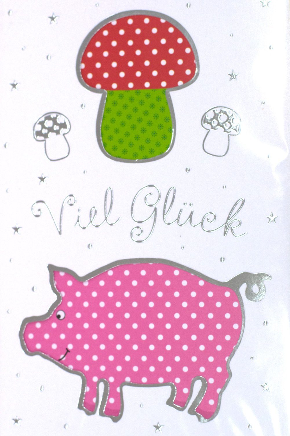 bsb-obpacher Grußkarten, Grußkarten "Viel Glück" / Glücksbringer, mit Umschlag