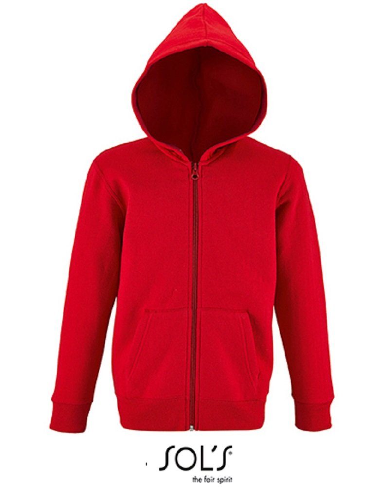 SOLS Kapuzensweatjacke Kinder Kapuzenpullover / Hoody mit Reißverschluss viele Farben