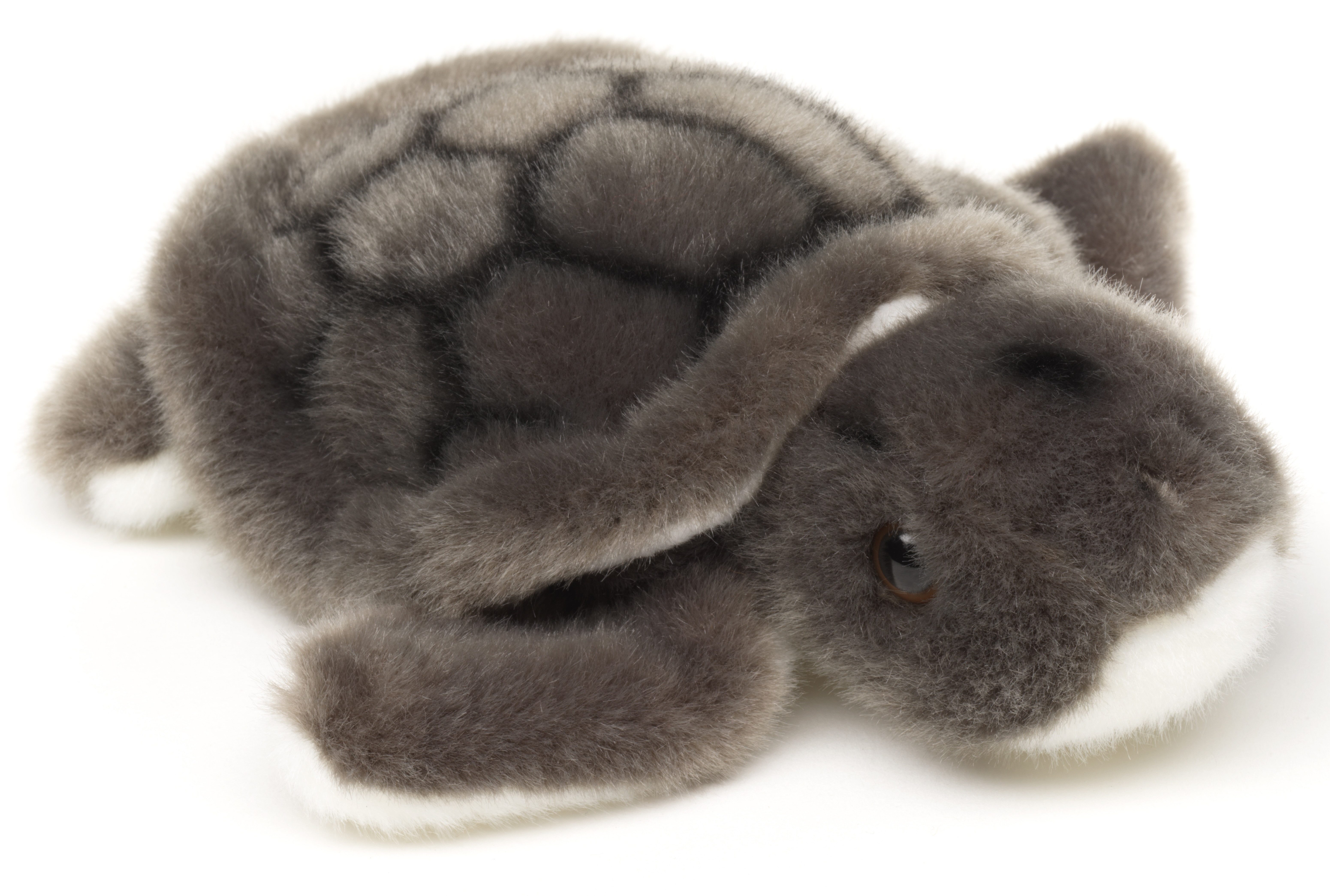 Uni-Toys Kuscheltier Riesenschildkröte - 18 cm (Länge) - Plüsch-Schildkröte - Plüschtier, zu 100 % recyceltes Füllmaterial