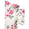 Ivory White/Pink Floral Scuba