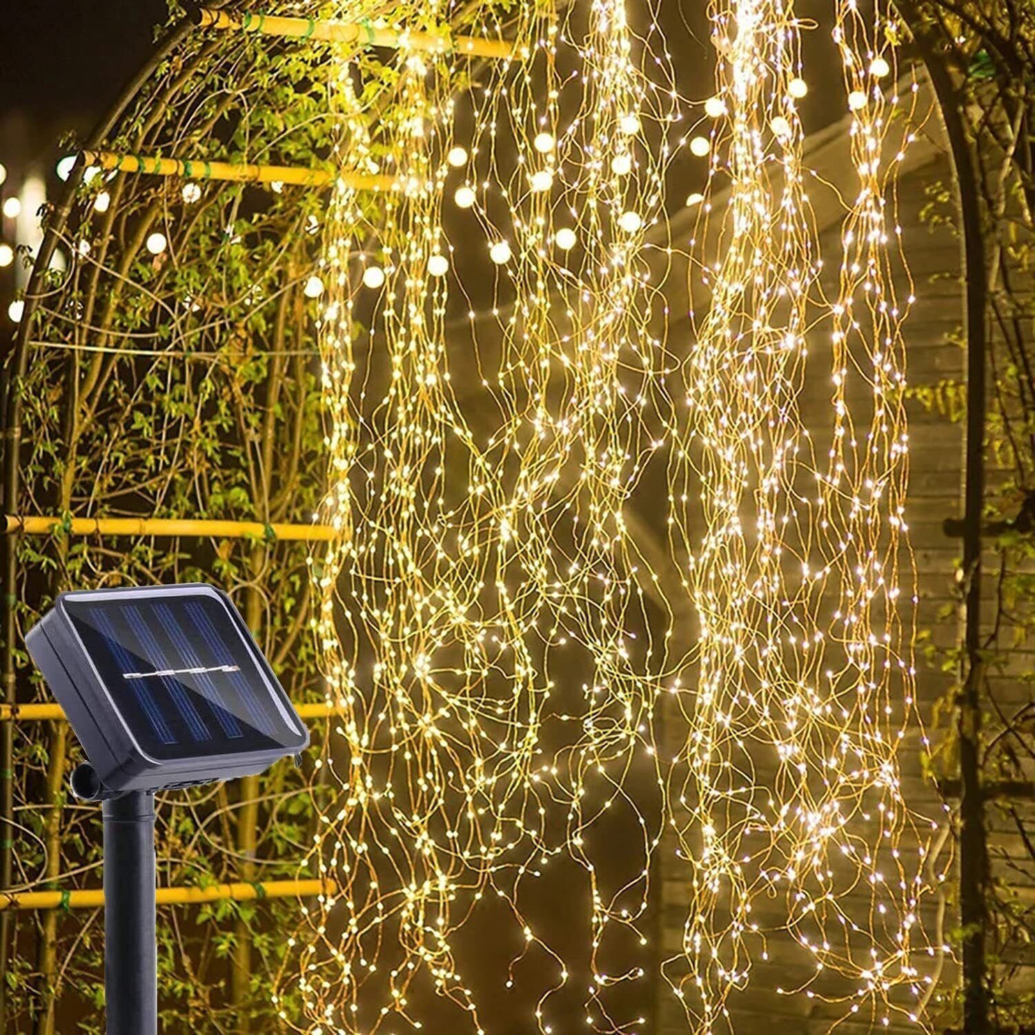 LETGOSPT LED Solarleuchte 5/10 Bunch Wasserfall günstig online kaufen