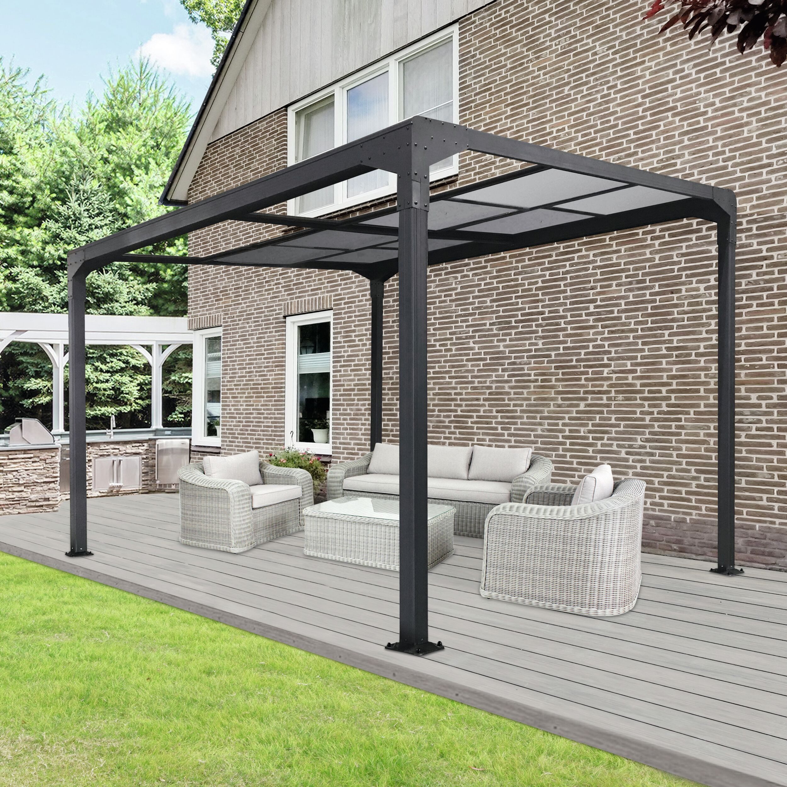Floraworld Pergola, Air 4 Pfosten 400 x 300 x 200/254 cm