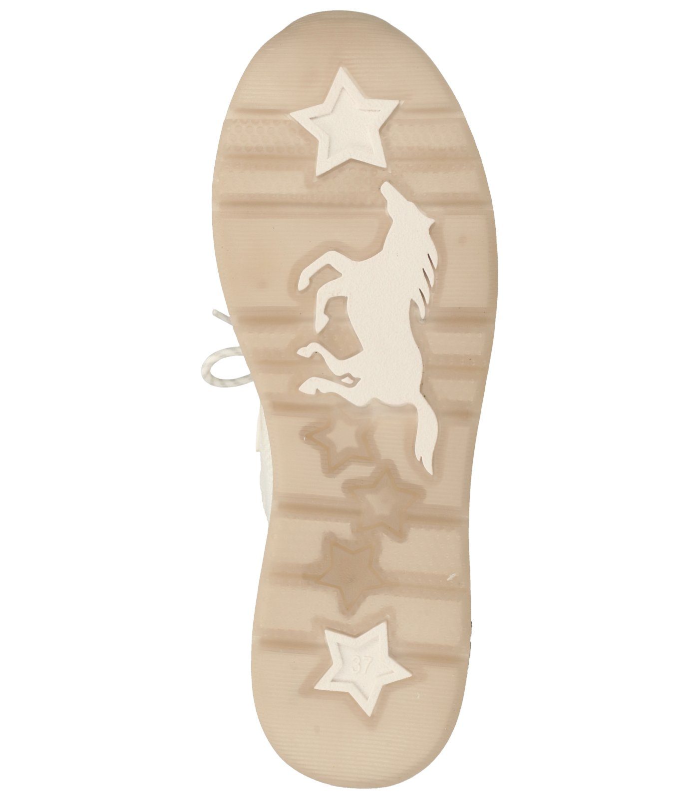 MUSTANG Weiß Shoes Lederimitat/Textil Halbschuhe Schnürschuh Mustang