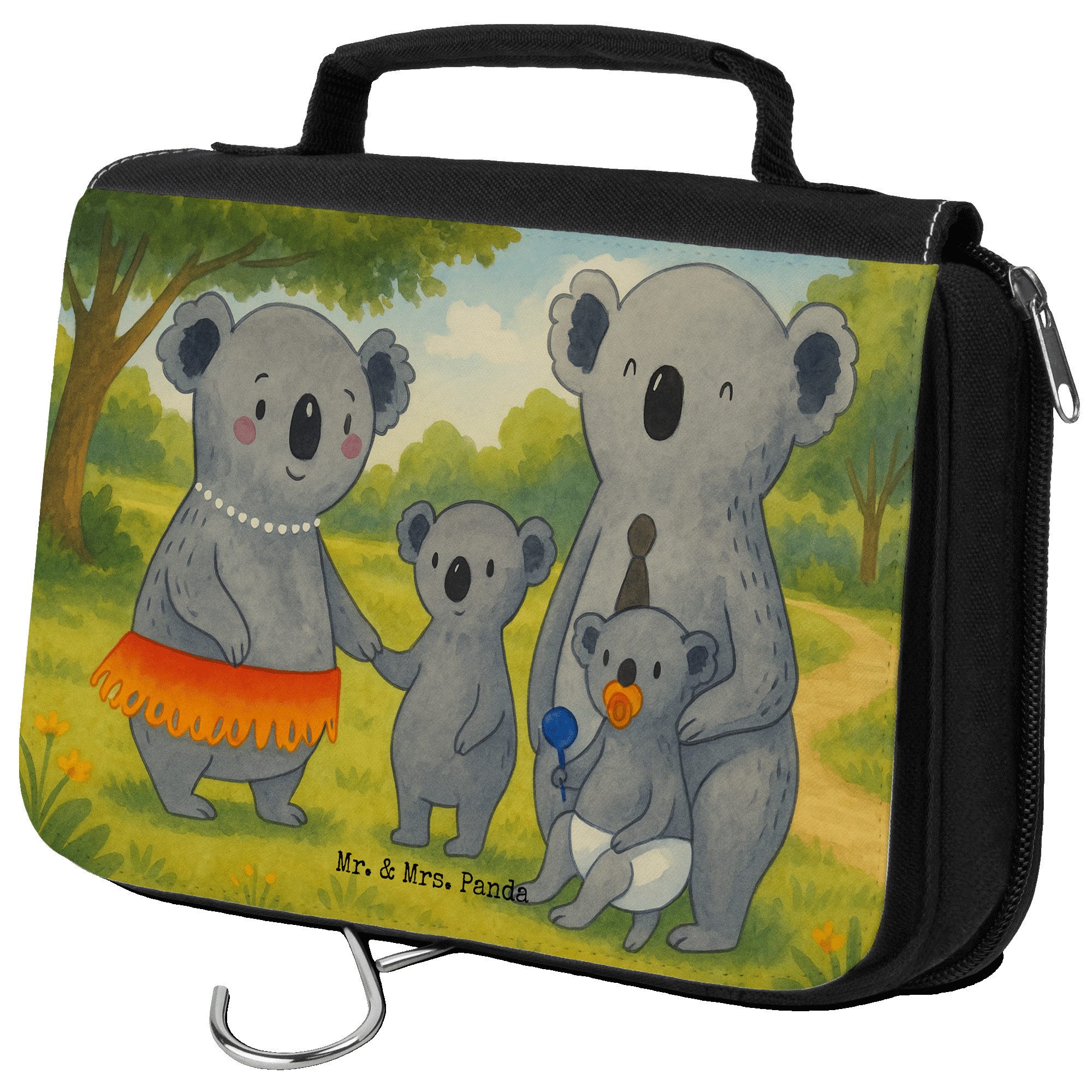 Kulturbeutel Koala Familie Design, beautycase, Weiß, Kulturtasche, Muttertag, Kind