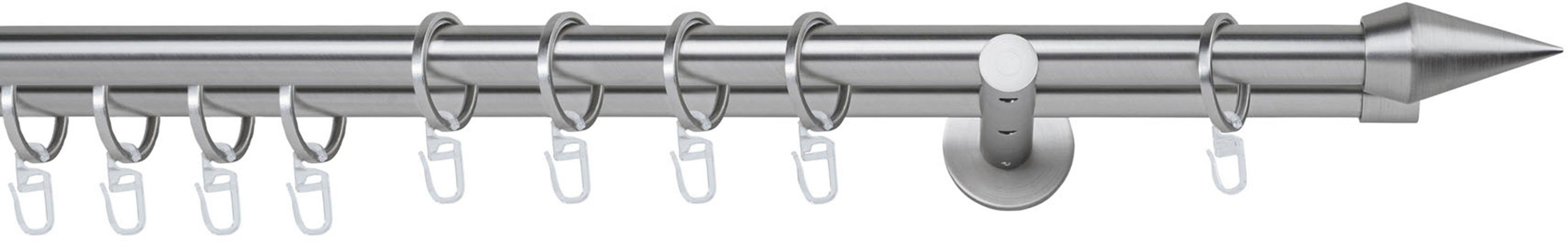 mydeco Gardinenstange 20mm Point Wandträger 14 cm, 2-läufig, Fixmaß, verschraubt, Aluminium