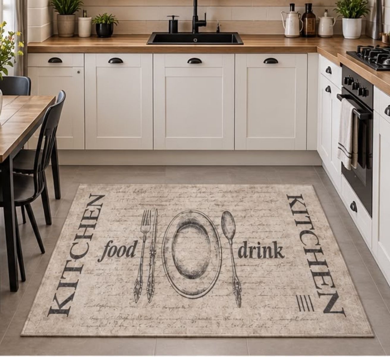 TEPPIA Teppich Teppia 59310 Food Drink Kitchen Küchenteppich