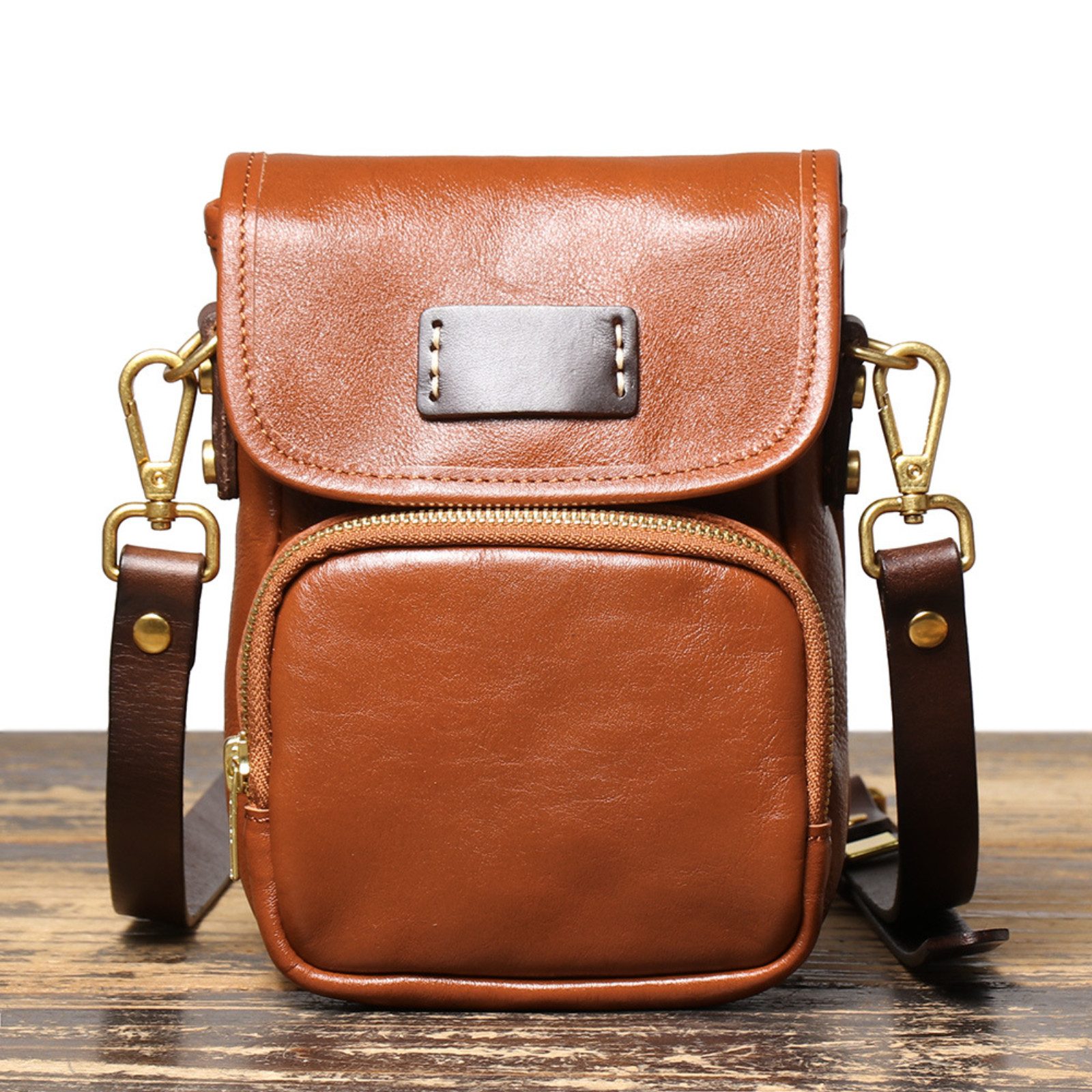 Umhängetasche Herren Leder Umhängetasche Schultertasche Fronttasche Reise Organizer