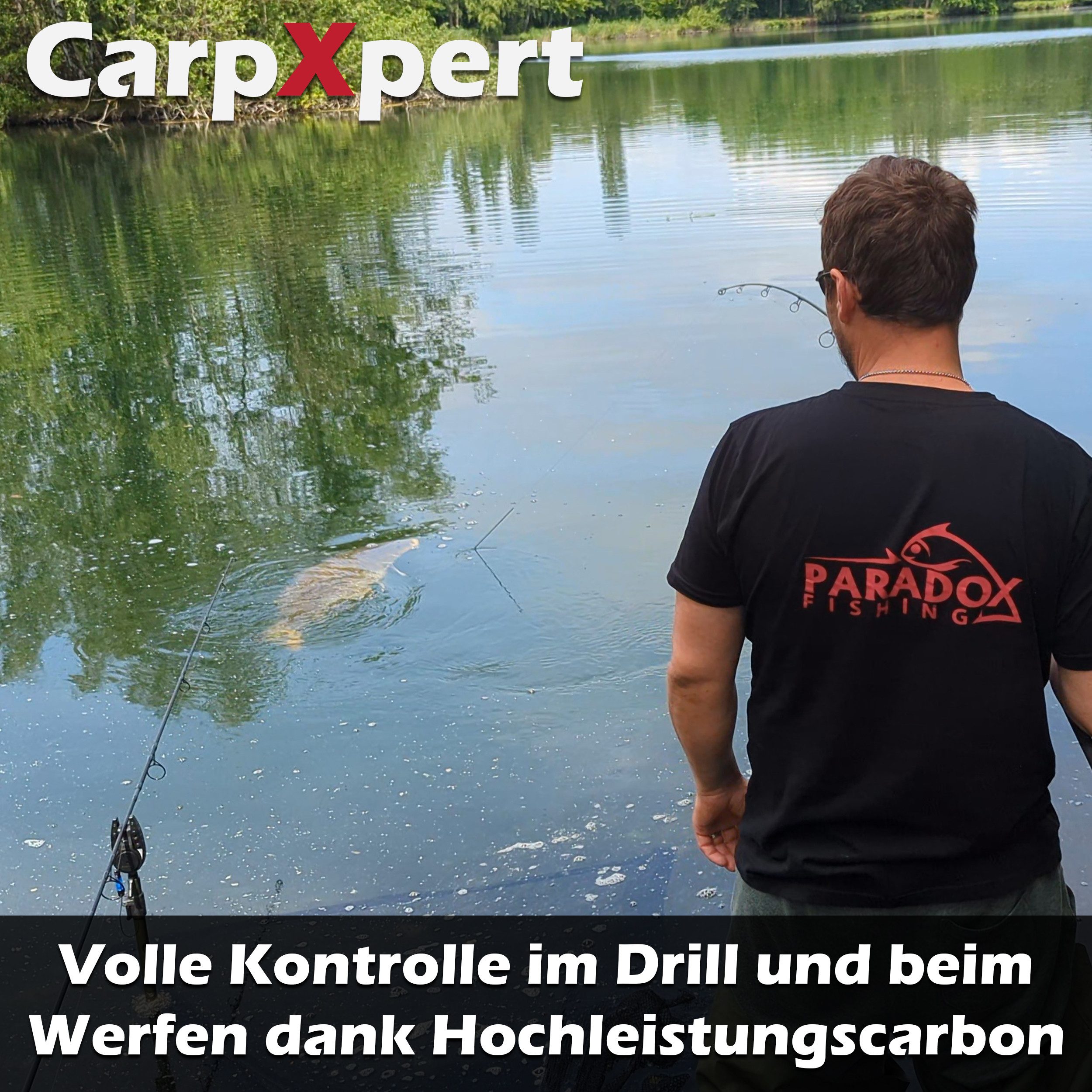 Paradox Fishing Karpfenrute CapXpert 3,60m lbs mit 5000 Carp Runner Freilaufrolle, 12ft – Bild 4 von 5