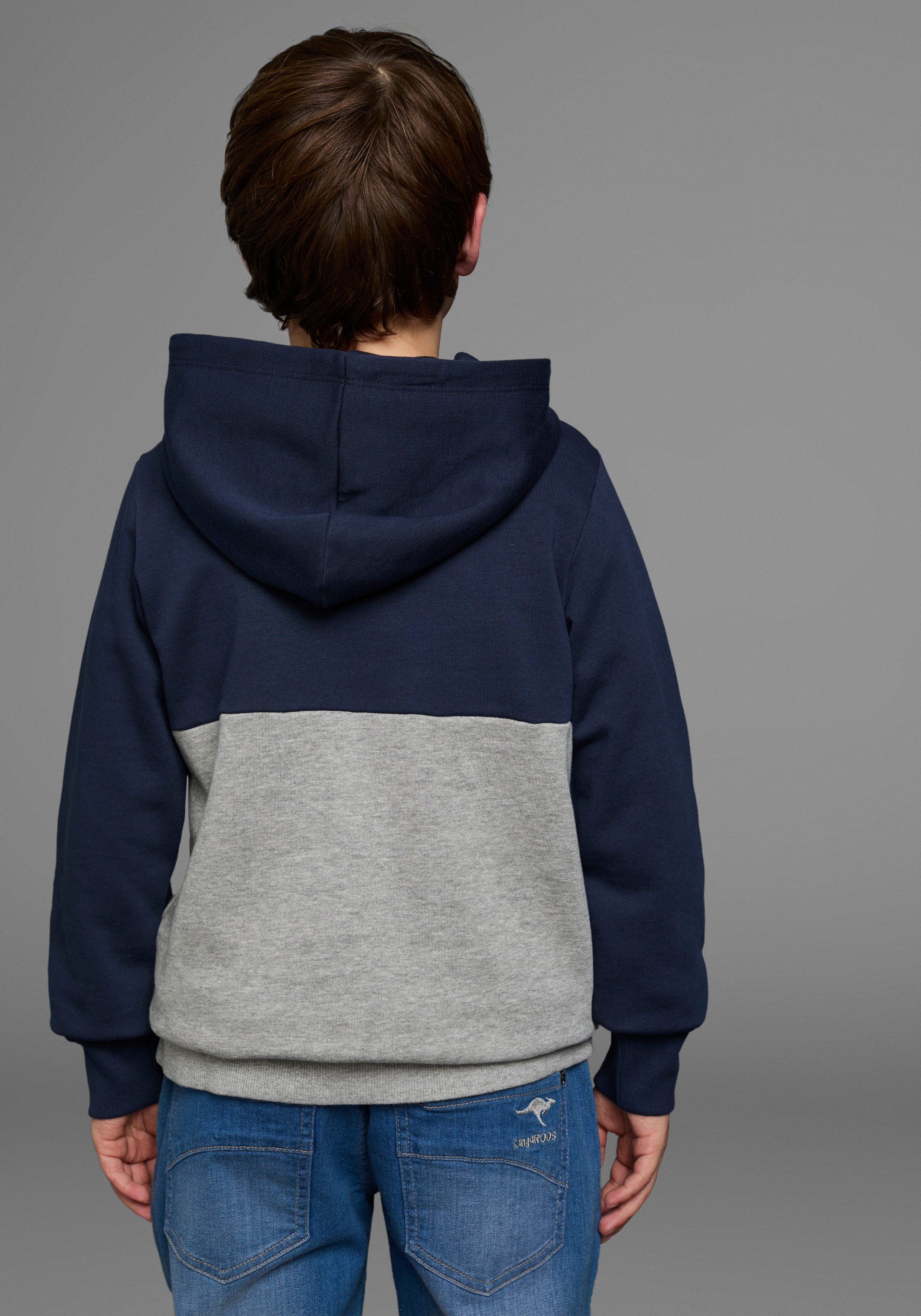 KangaROOS Kapuzensweatshirt Colorblocking Langarm, mehrfarbig, mit günstig online kaufen