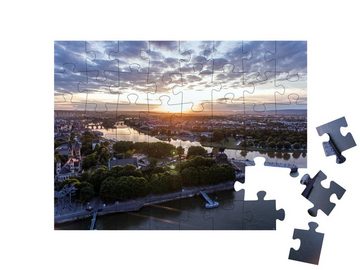 puzzleYOU Puzzle Deutsches Eck in Koblenz, 48 Puzzleteile, puzzleYOU-Kollektionen Rhein, Koblenz