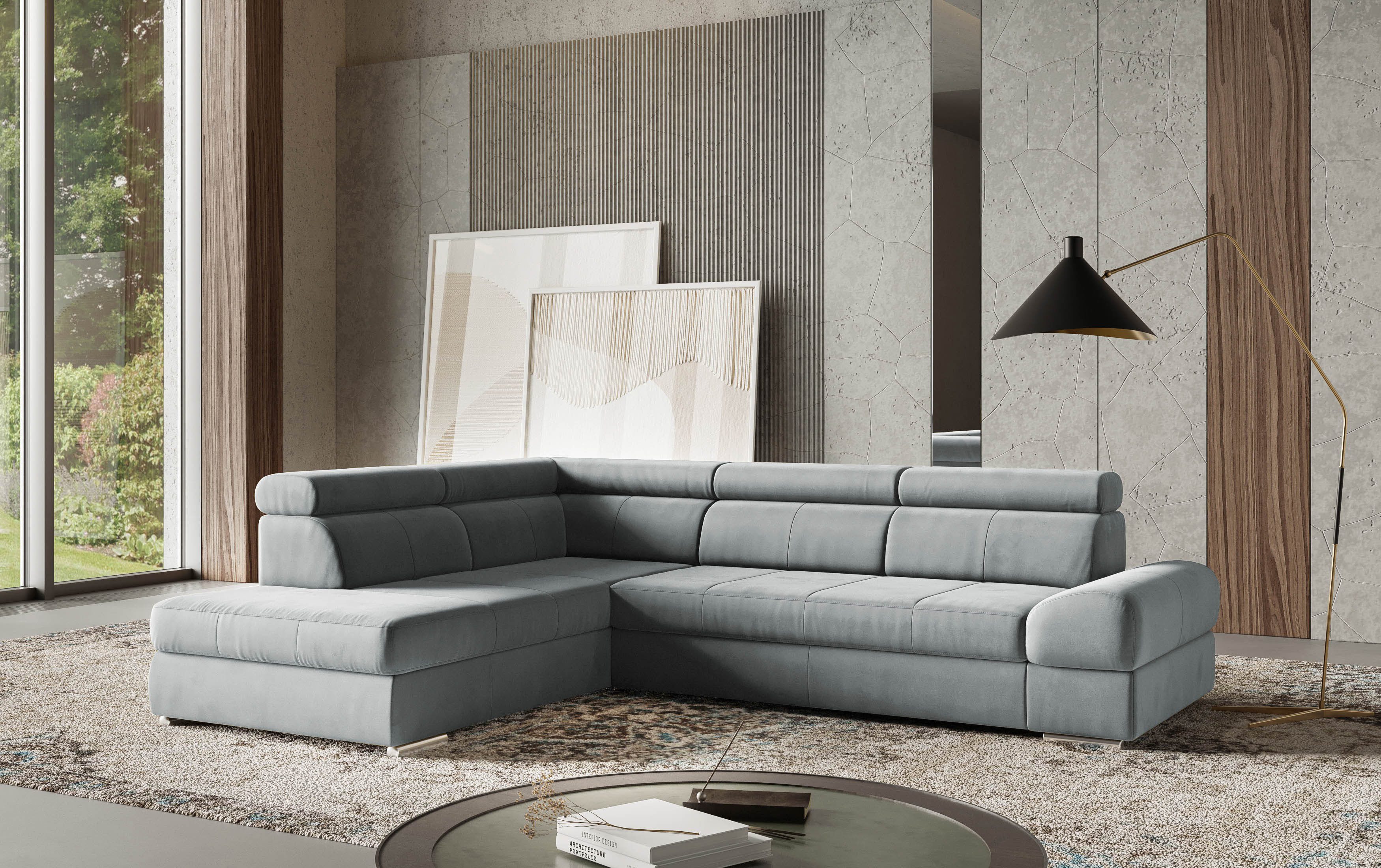 sit&more Ecksofa Broadway L-Form, mit verstellbaren Kopfteilen, wahlweise mit Schlaffunktion