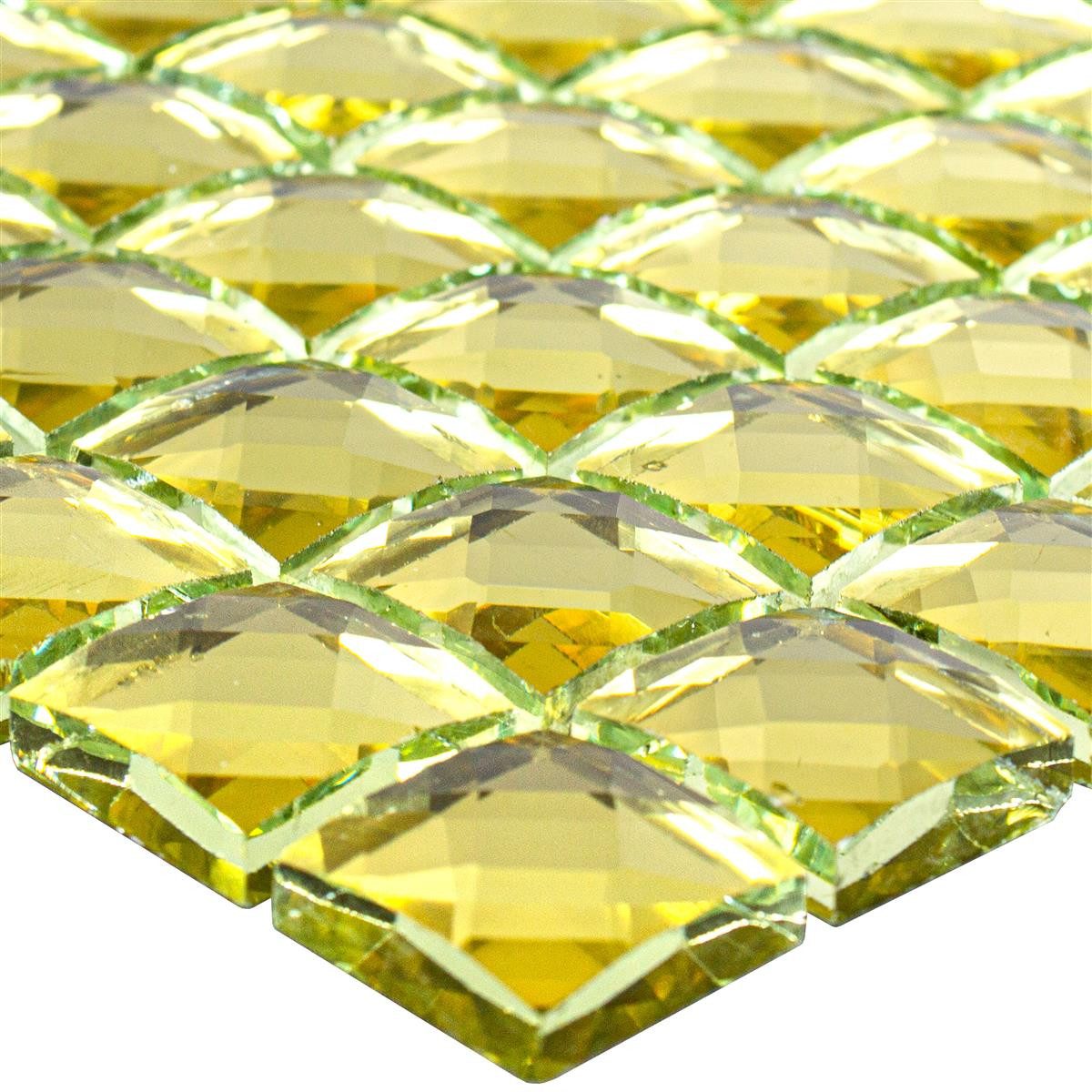Mosafil Mosaikfliesen Glas Mosaikfliese Victoria Gold Quadrat 23, Glas 30.000x30.000, gold, Wasserfest