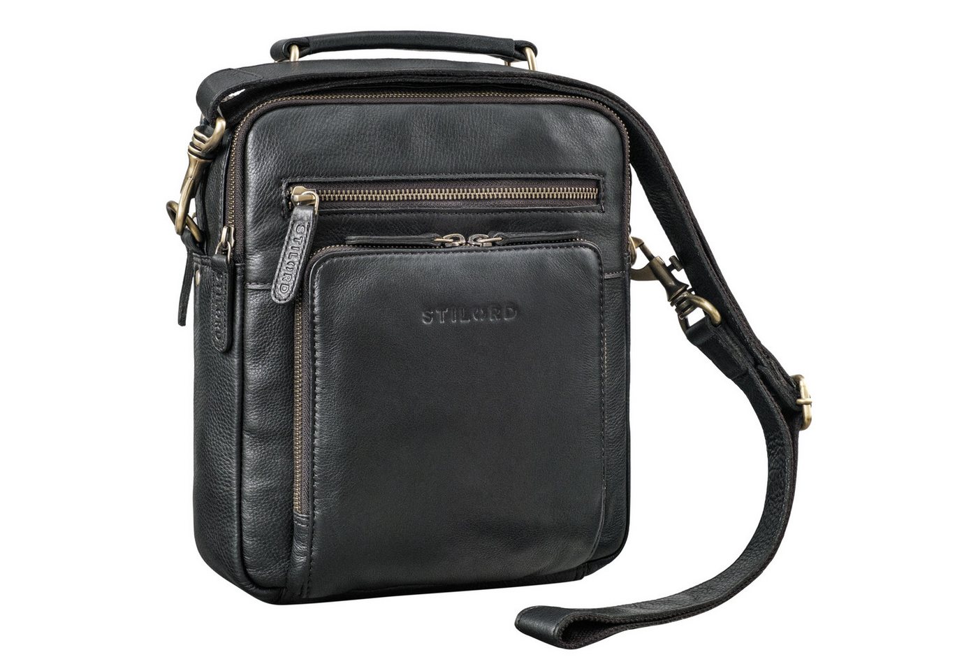 STILORD Schultertasche "Nelio" Stilvolle Umhängetasche Herren Leder für 10,1 Zoll Tablet