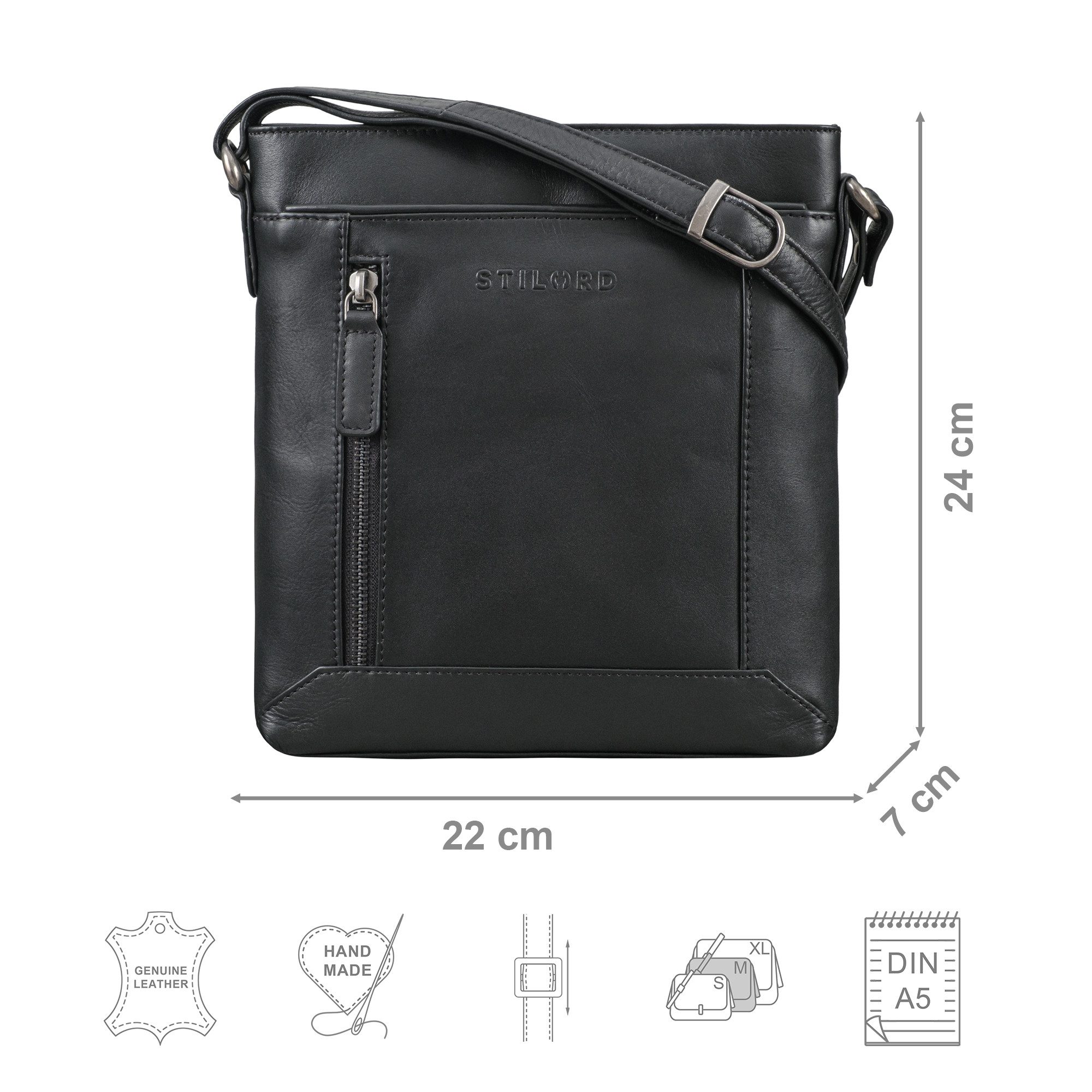 STILORD Handtasche "Helene" Umhängetasche Damen Leder