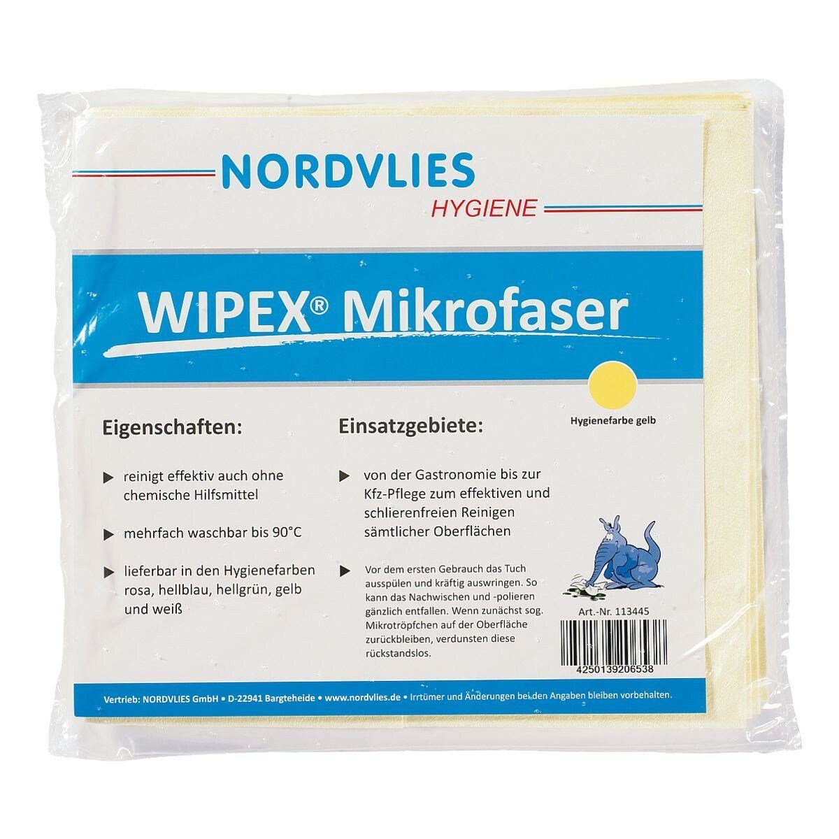 WIPEX Mikrofasertuch (Kunststoff-Mikrofaser, 400x380 cm, 5-tlg., für alle glatten & porösen Oberflächen)