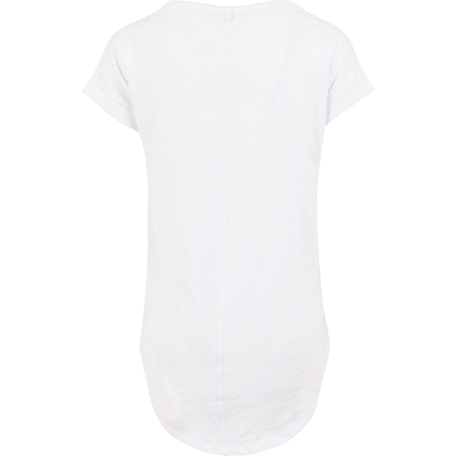 Build Your Brand T-Shirt 1er/2er Frauen Mädchen Pack Baumwolle Gr. 100% T-Shirt Long Weiß Slub Damen 5XL, bis u. XS für (1-tlg)
