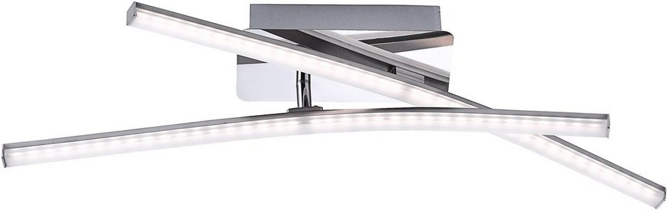 JUST LIGHT LED Deckenleuchte SIMON, LED fest integriert, Warmweiß, LED  Deckenlampe, Waremweißes Licht (3000 Kelvin) für ein gemütliches Ambiente