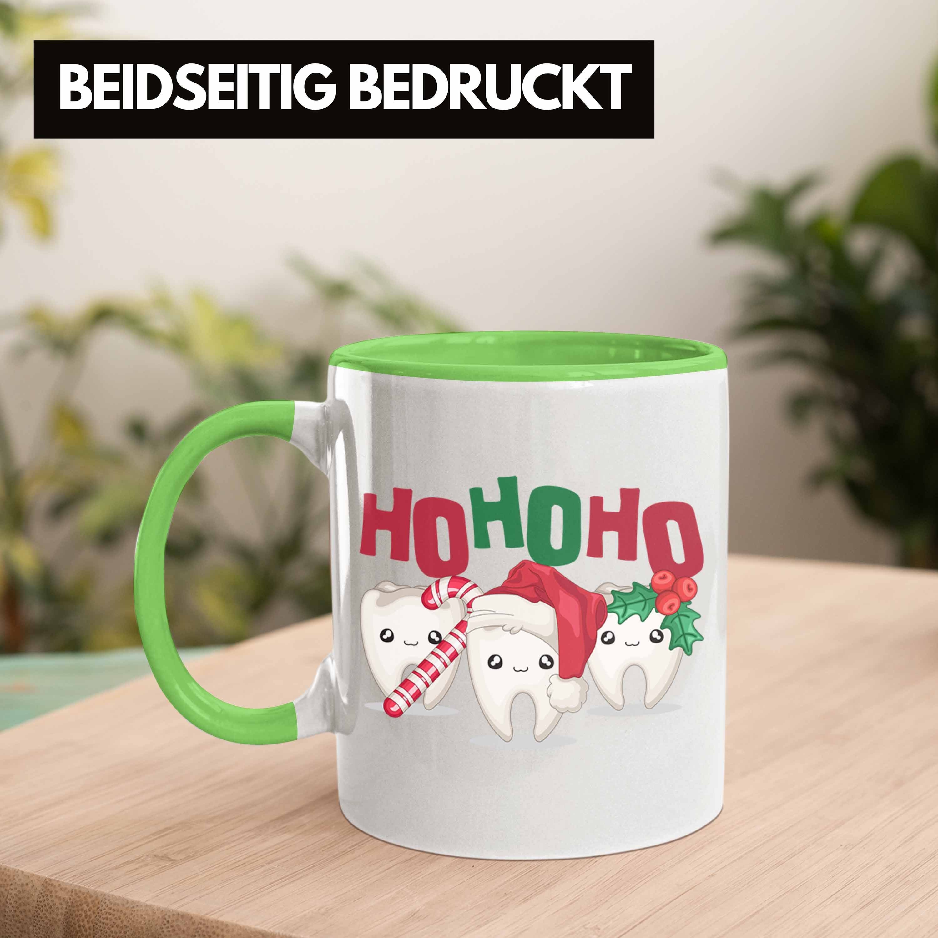 Trendation Tasse Ho Zahnarztassistent Zahn-Gr Geschenk Ho Ho Tasse Grün Zahnarzt Weihnachten