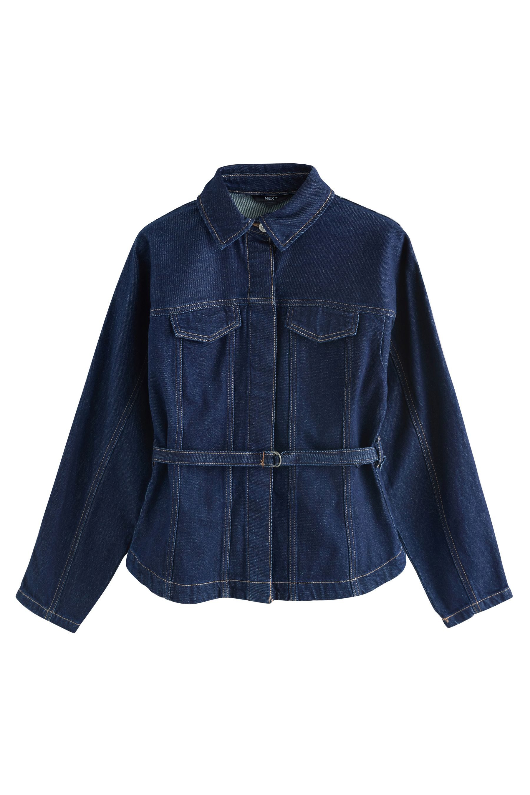Next Jeansjacke Figurbetonte Jeansjacke mit Gürtel (1-St) günstig online kaufen