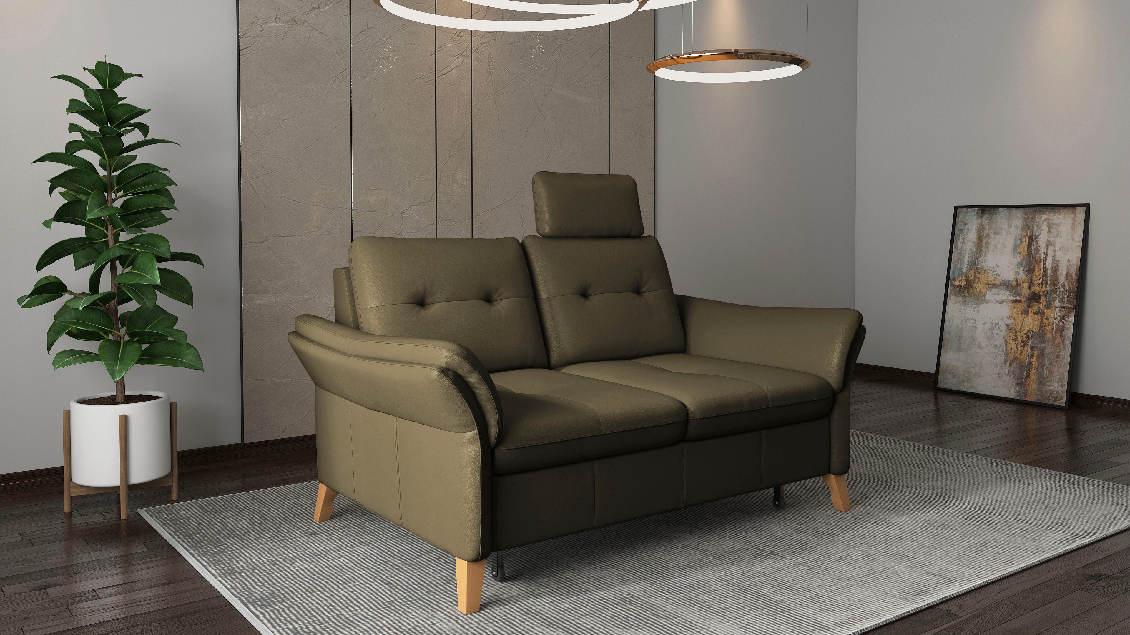 sit&more 3-Sitzer Göteborg, inklusive Sitztiefenverstellung und Federkern