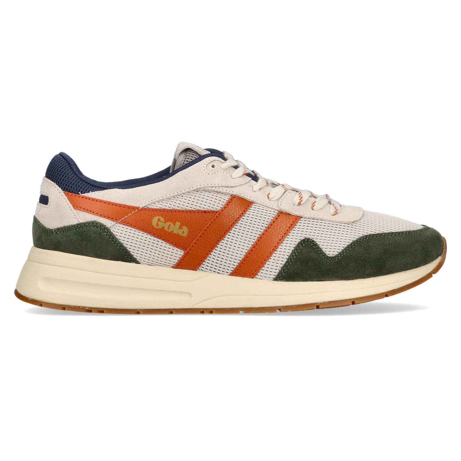 Gola Delta Off White/Dark Khaki/Moody Orange Sneaker