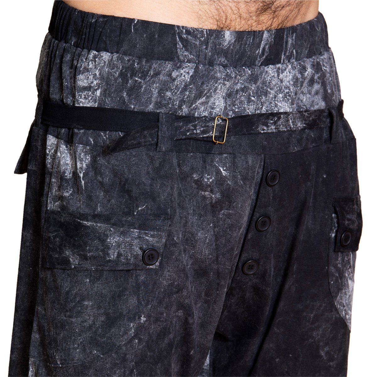 PANASIAM Haremshose Baggy Pants Ch01 modische Haremshose aus festem Baumwoll-Jersey-Stoff bequeme Unisex Freizeithose für Damen und Herren