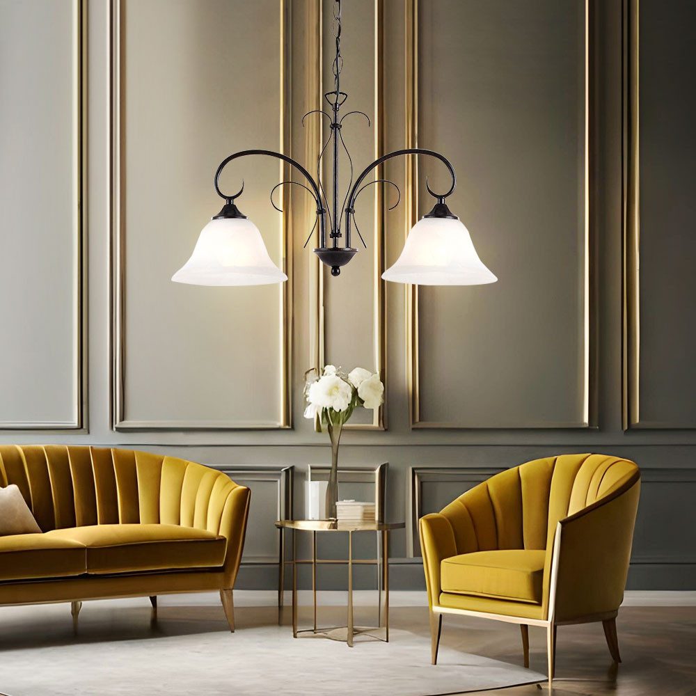 GLOBO LIGHTING Hängeleuchte, Leuchtmittel nicht inklusive, Pendelleuchte Vintage Metall Pendellampe Esszimmer Retro Hängelampe