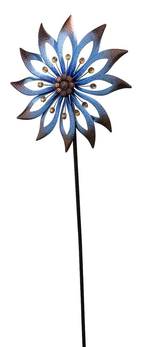 Geschenkestadl Deko-Windrad Elegantes Windrad aus Metall bewegter Blickfang für Garten Terrasse (Set, einfache Monatage, teilmontiert), dekoratives Windrad
