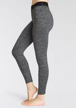 LASCANA ACTIVE Leggings meliert, mit elastischem Bund und darin eingewebtem Schriftzug