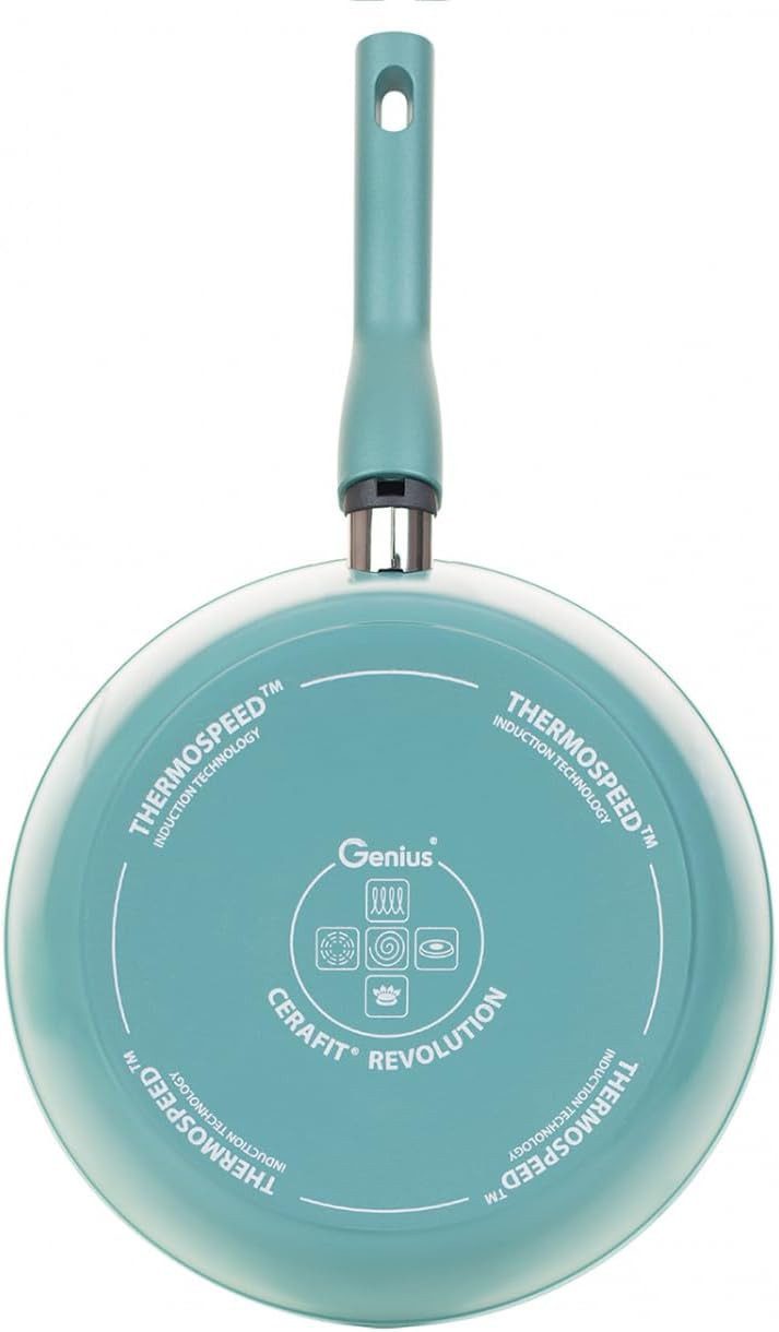 Genius Pfannen-Set Genius Cerafit Revolution Pfannen Set 2-tlg. 28cm + 1 Glasdeckel 06454, Metall / Kunststoff