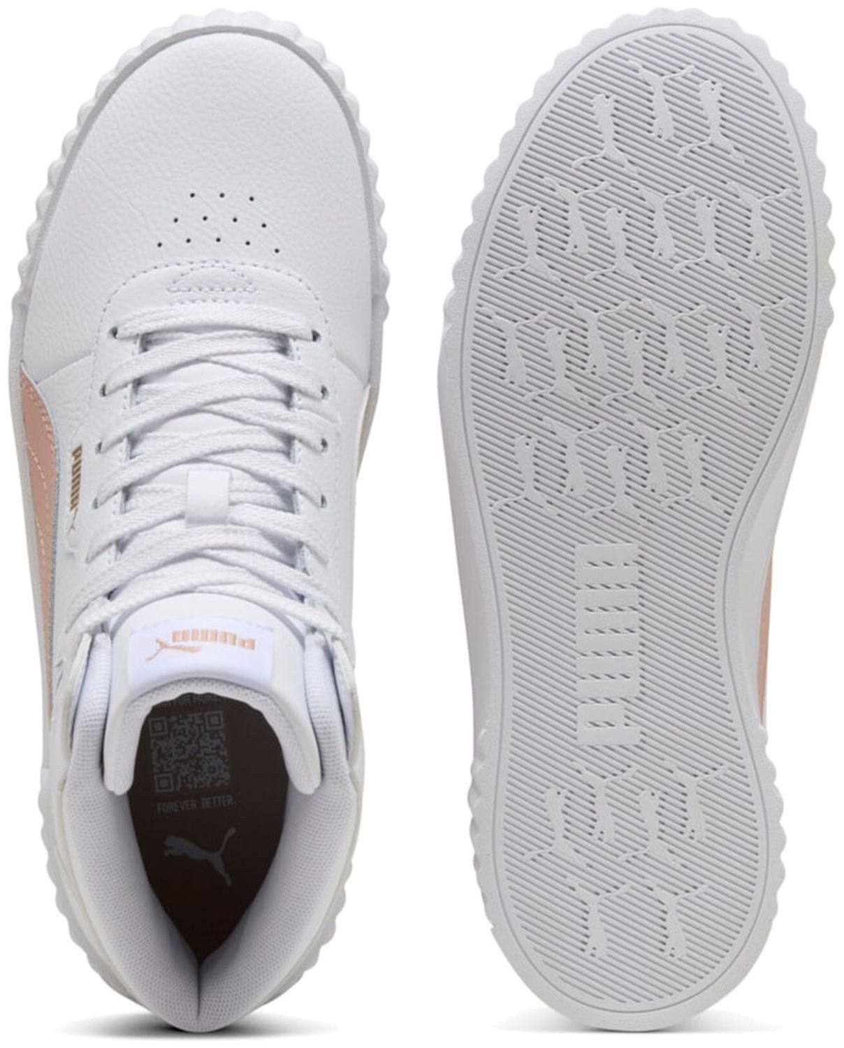 PUMA Puma Carina 3.0 Mid White-Rose Quartz-Gold Sneaker – Bild 5 von 5