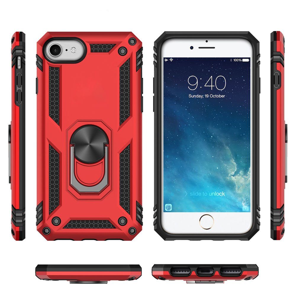 FITSU Handyhülle Handyhülle für iPhone 8 Hülle Outdoor Case 4,7 Zoll, Robuste Handyhülle stabile Schutzhülle Cover Case mit Kamera Slider