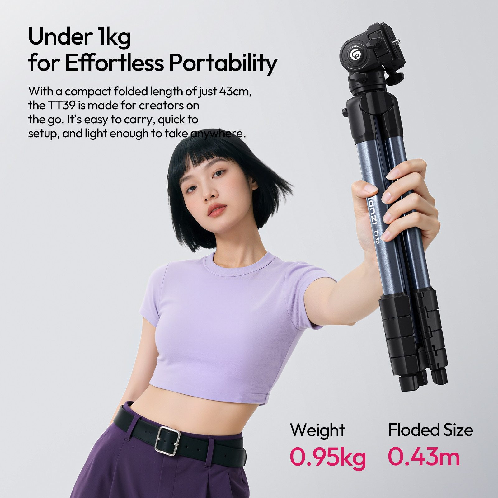 ULANZI Ulanzi TT39 Aluminium Stativ für DSLR Kamera & Smartphone Stativhalterung