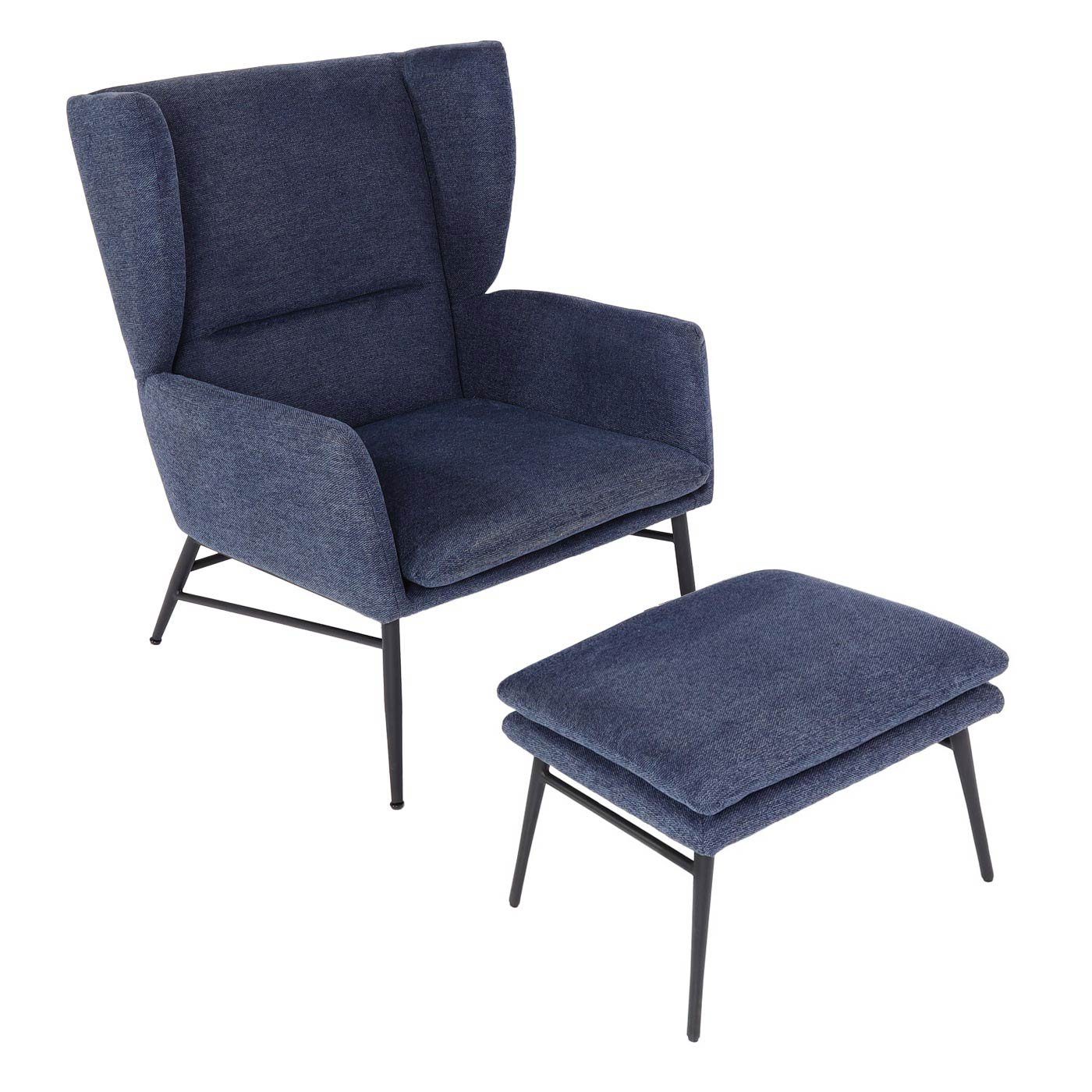abnehmbar blau Extra MCW-L62-mO, breite Sitzkissen Loungesessel MCW Sitzfläche,