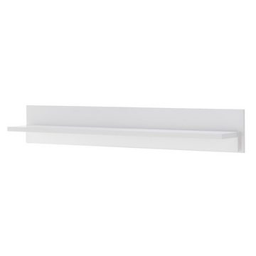 Lomadox Bücherregal LOVENO-61, Wandregal Regal Weiß Matt mit LED Beleuchtung 150 cm