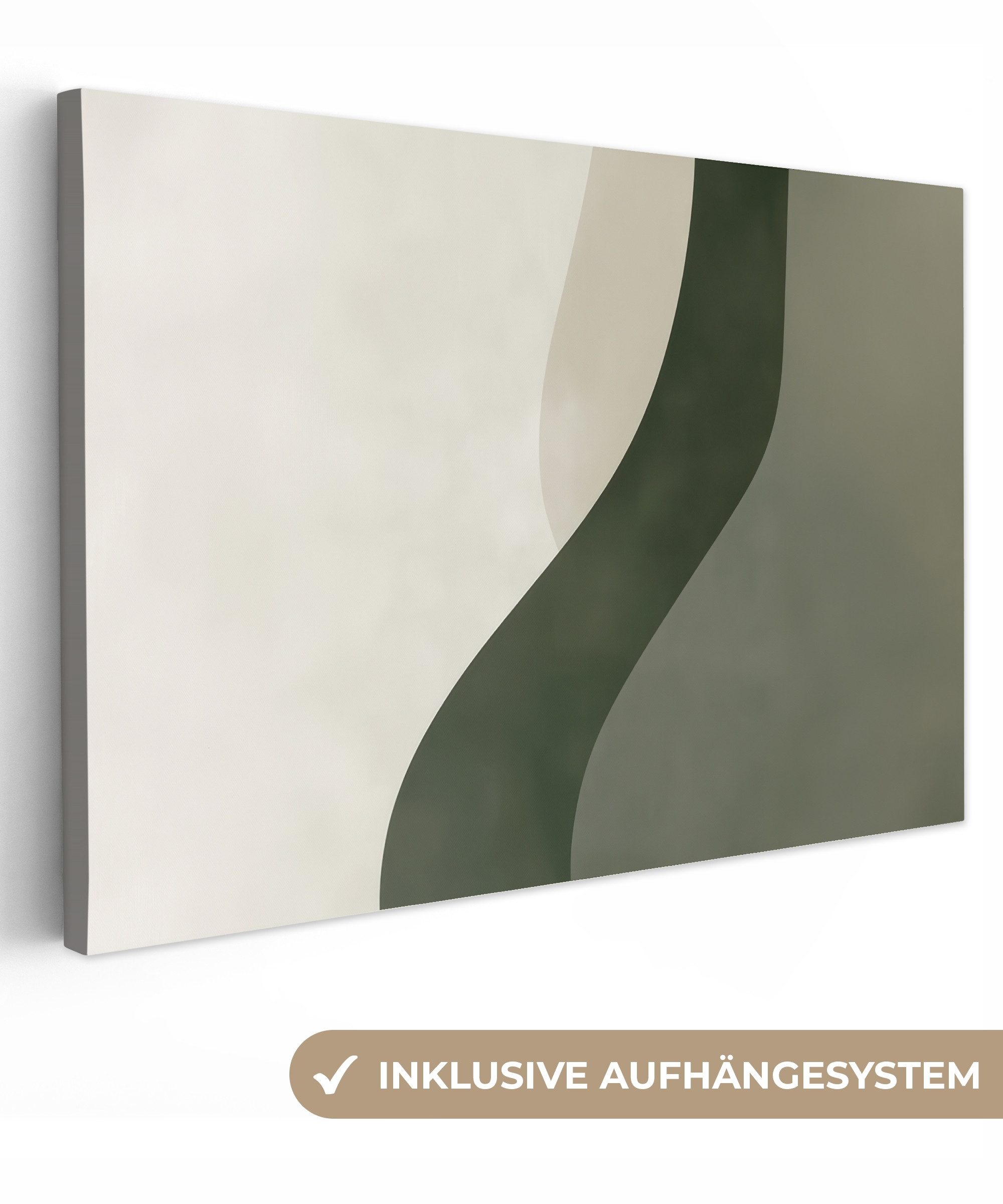 OneMillionCanvasses® Leinwandbild Japandi - Grün - Abstrakt - Modern, Fotod günstig online kaufen