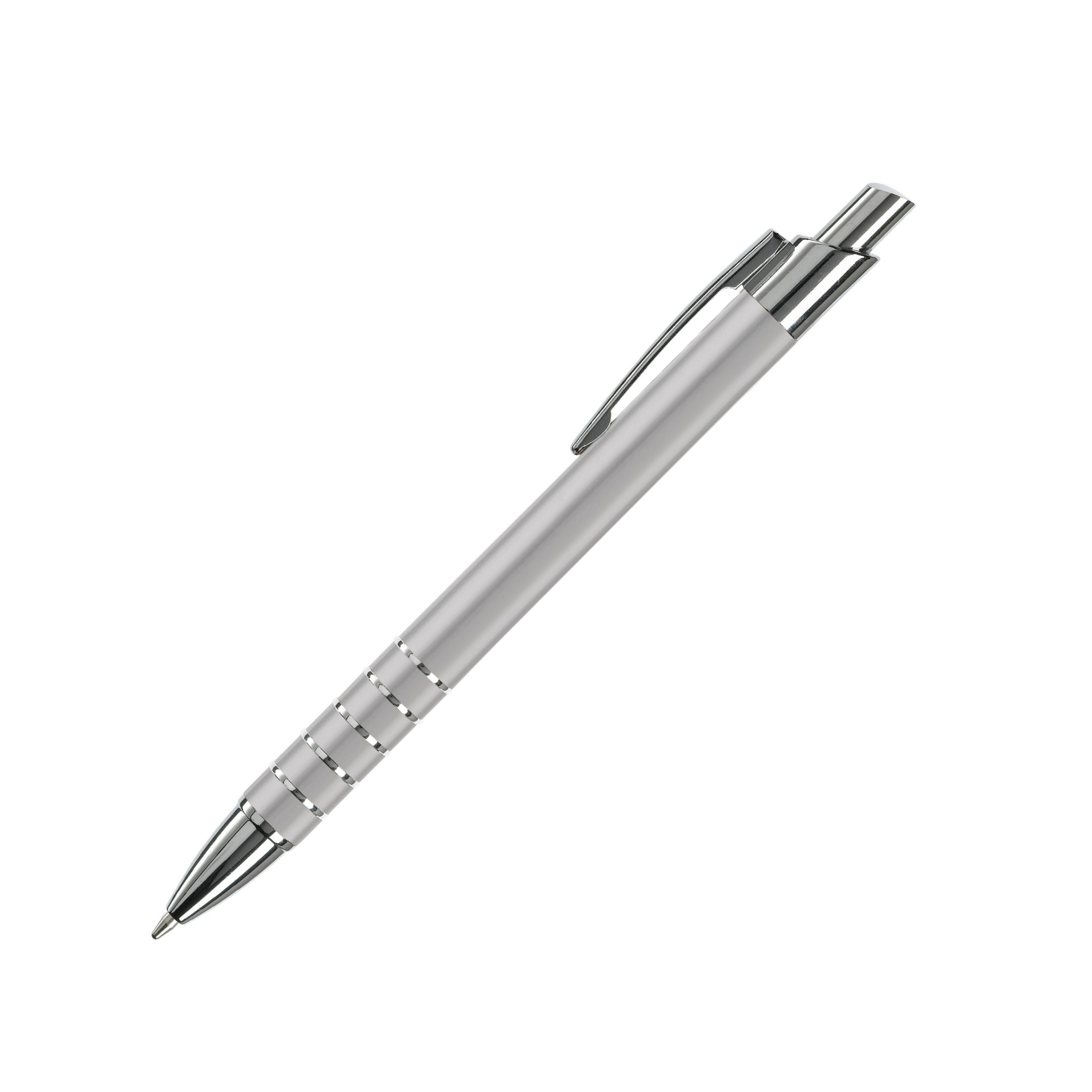 TOPPOINT Kugelschreiber 5x Schlanker Metall-Kugelschreiber / verchromte Teile / Farbe: silber