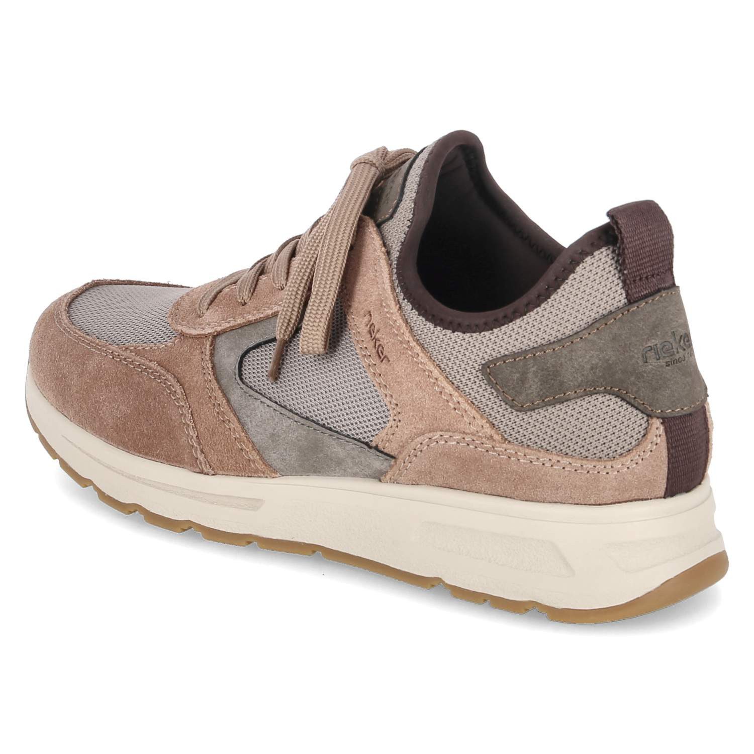 Rieker Rieker B0752-64 Herren Leder & Textil beige Schnürschuh