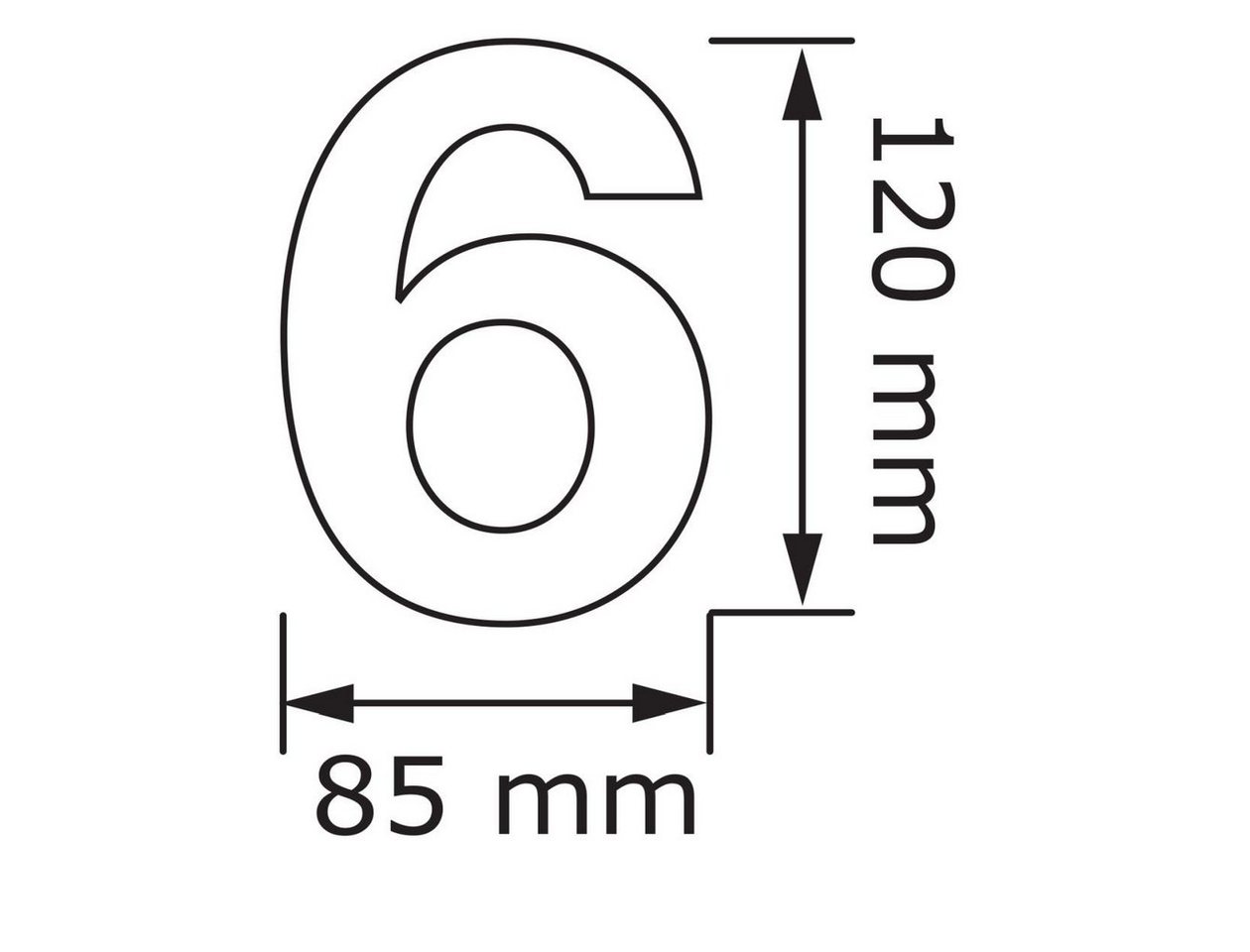 Thumbnail - Bravios Briefkasten Hausnummer ''6'' Rost