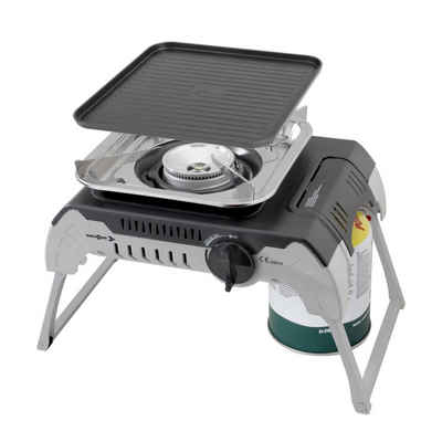 BRUNNER Gaskocher BRUNNER DEVIL 450 Camping Gaskocher Set Einflammig, Mobil, Vielseitig, (Gaskocher + Grillplatte)