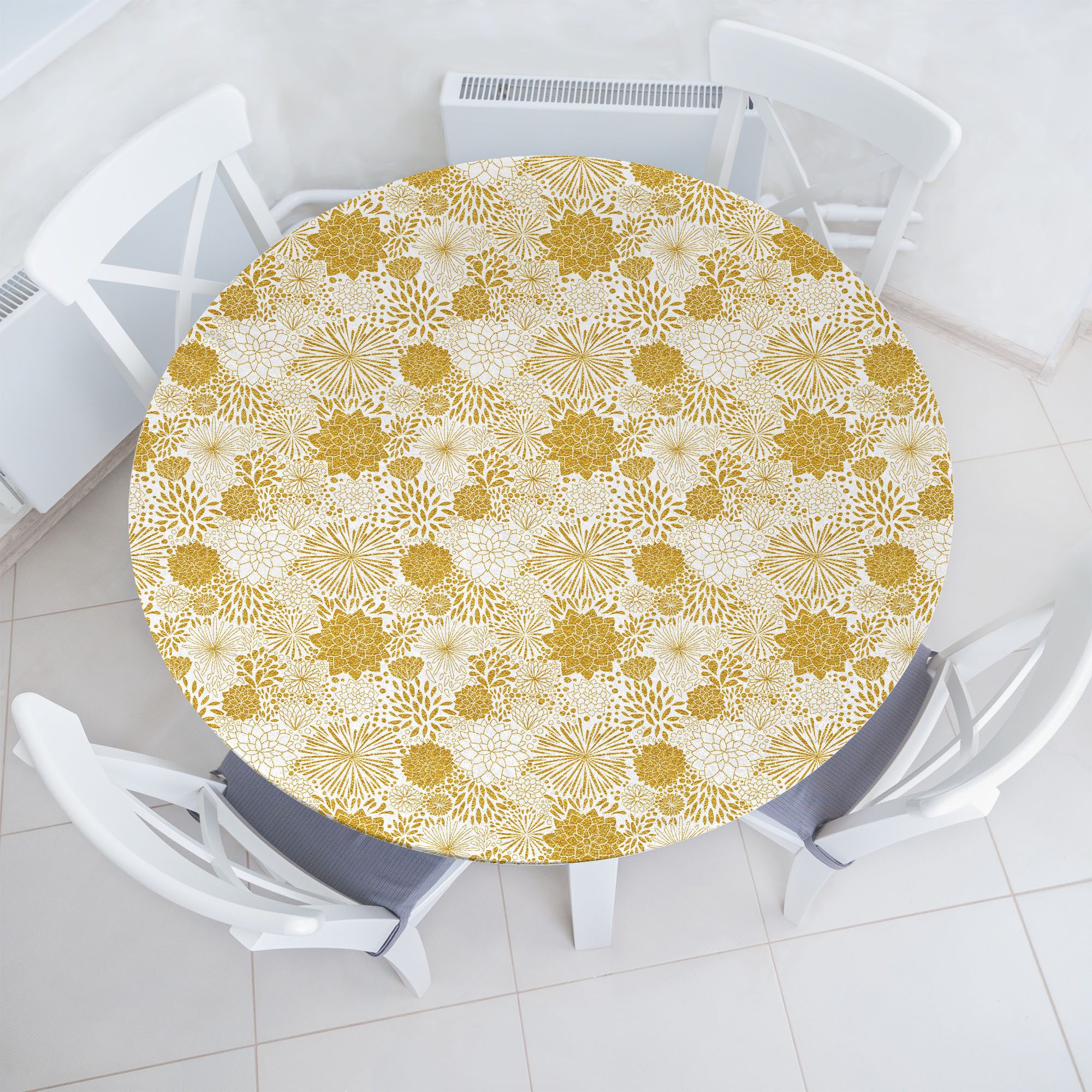 Tischdecke Rundum-elastische Stofftischdecke