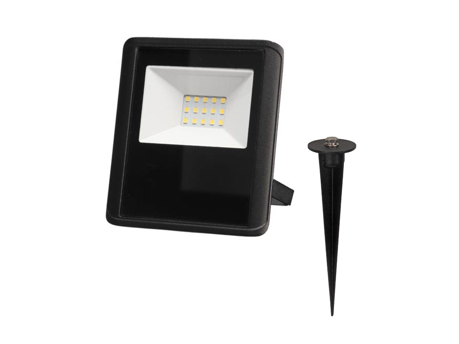 PEREL LED Flutlichtstrahler, LED fest integriert, Neutralweiß, Außen-Strahler für Haus-wand Carport Garten Fassaden-Beleuchtung IP 65