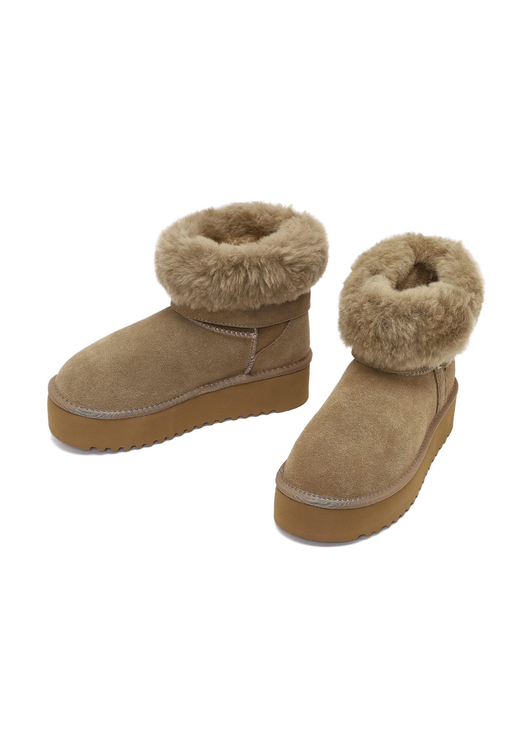 Derimod Teddy-Stiefel aus Veloursleder Ankleboots