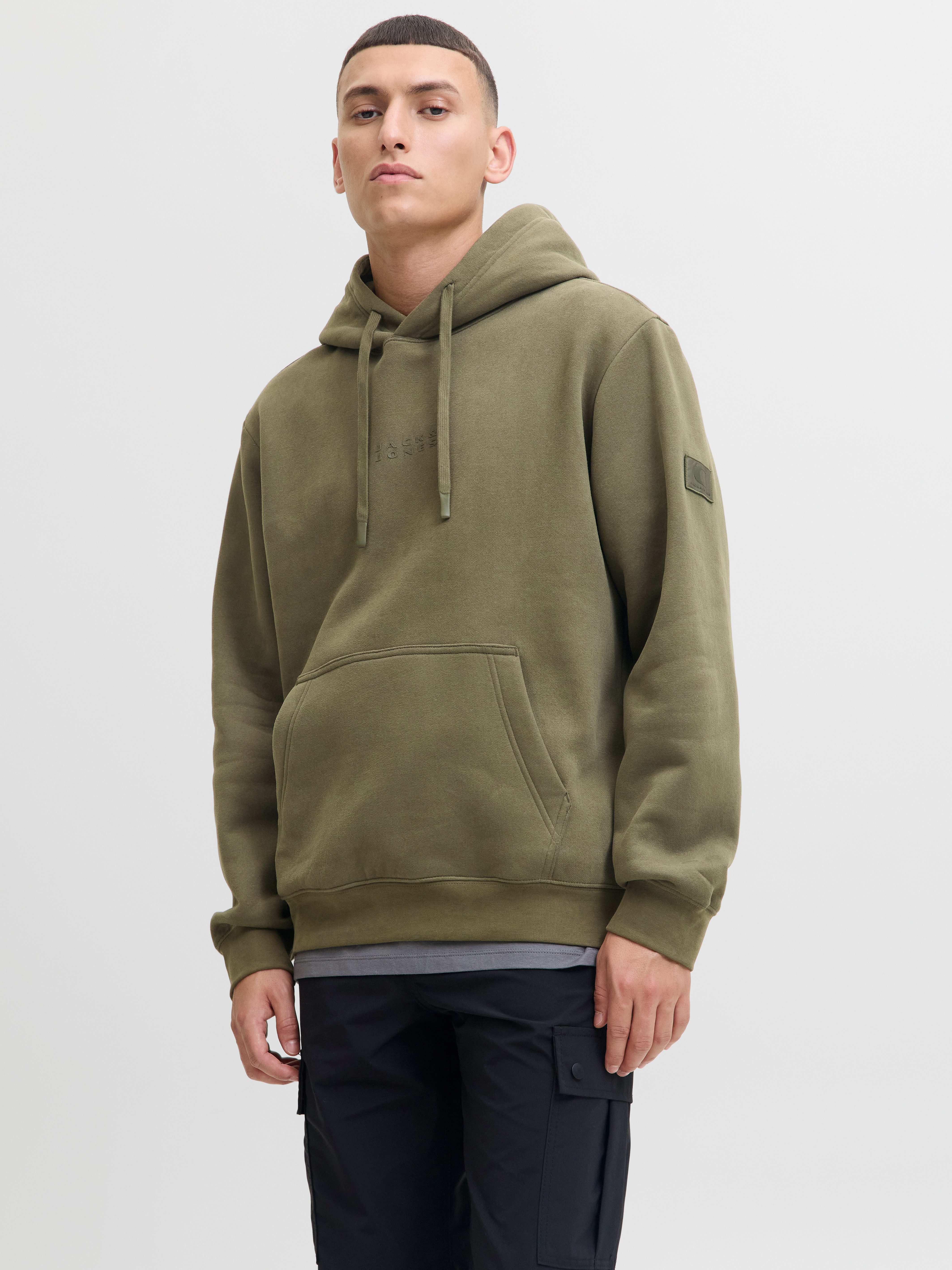 Jack & Jones Kapuzensweatshirt JCOPOINT SWEAT BADGE HOOD BF