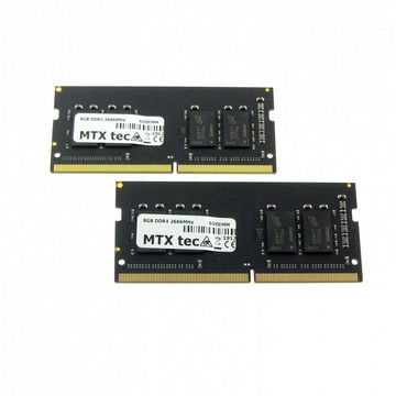 MTXtec 16GB Kit 2x 8GB Arbeitsspeicher SODIMM DDR4 PC4-2130 2666MHz 260pin Laptop-Arbeitsspeicher