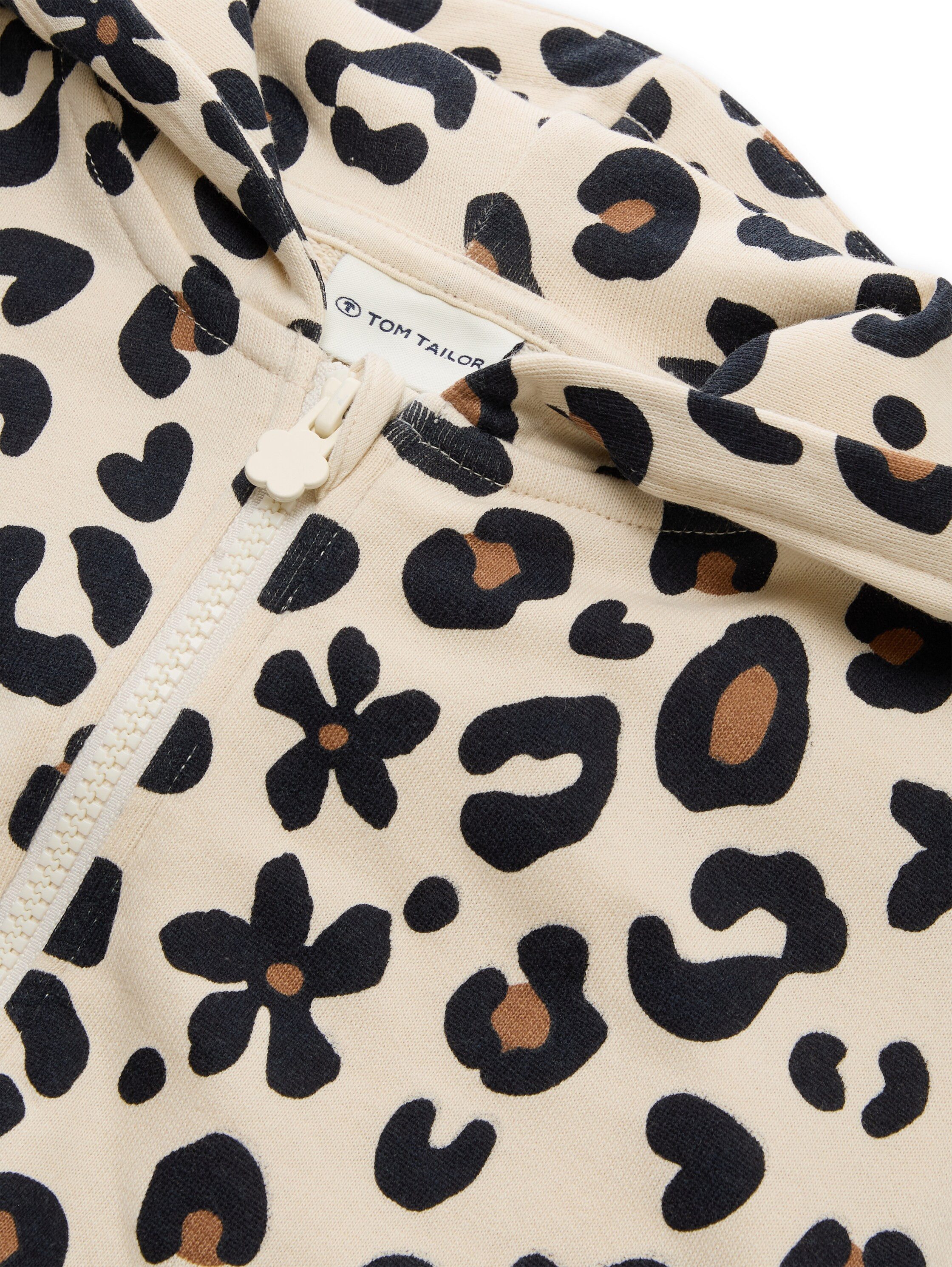 TOM TAILOR Sweatjacke mit All-Over Print