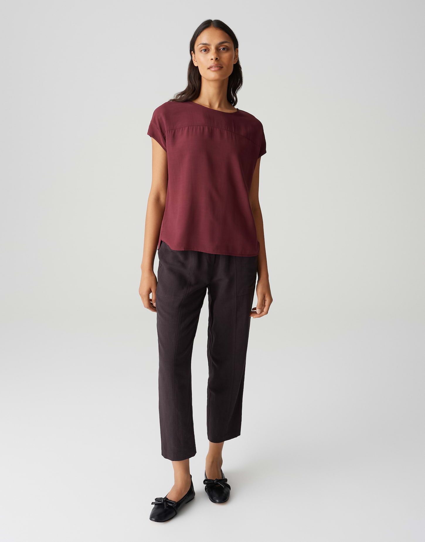 OPUS Kurzarmshirt SESONNE Regular im Materialmix