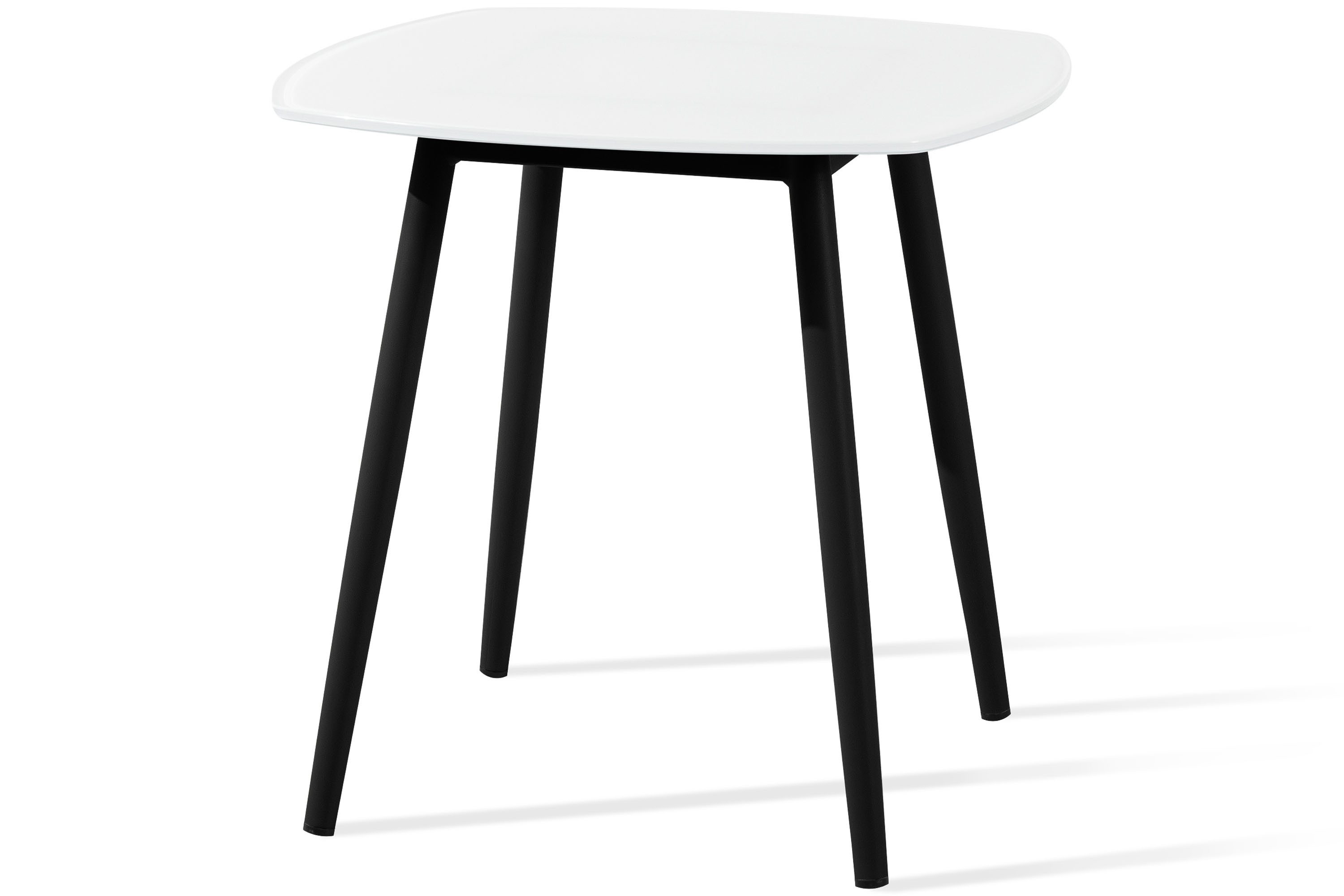 KONSIMO® Gartentisch SOLIS Balkontisch, Stahlgestell, hergestellt in der EU, Tischplatte aus gehärtetem Glas, Modern, pflegeleicht